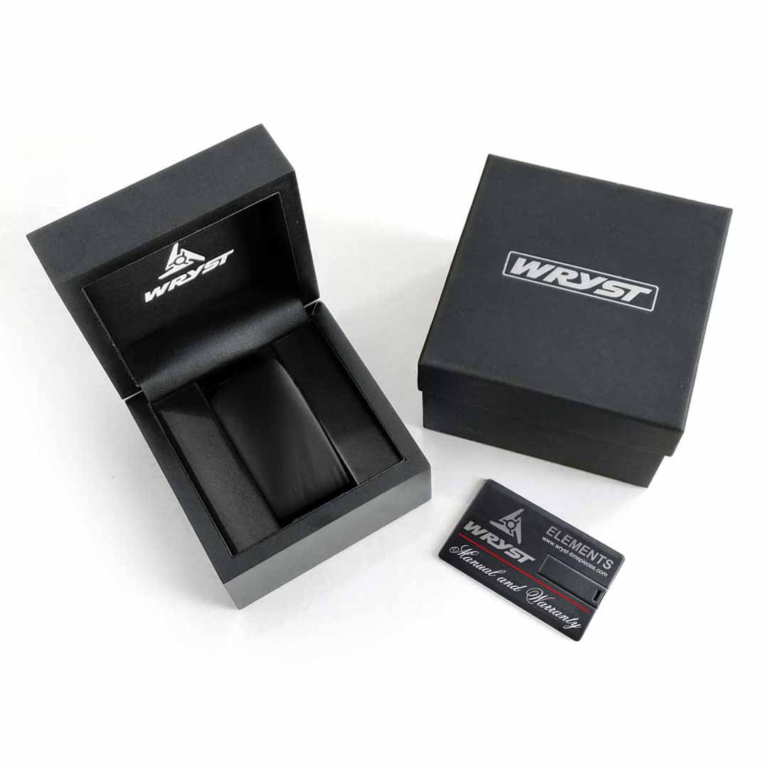 Black wooden watch box