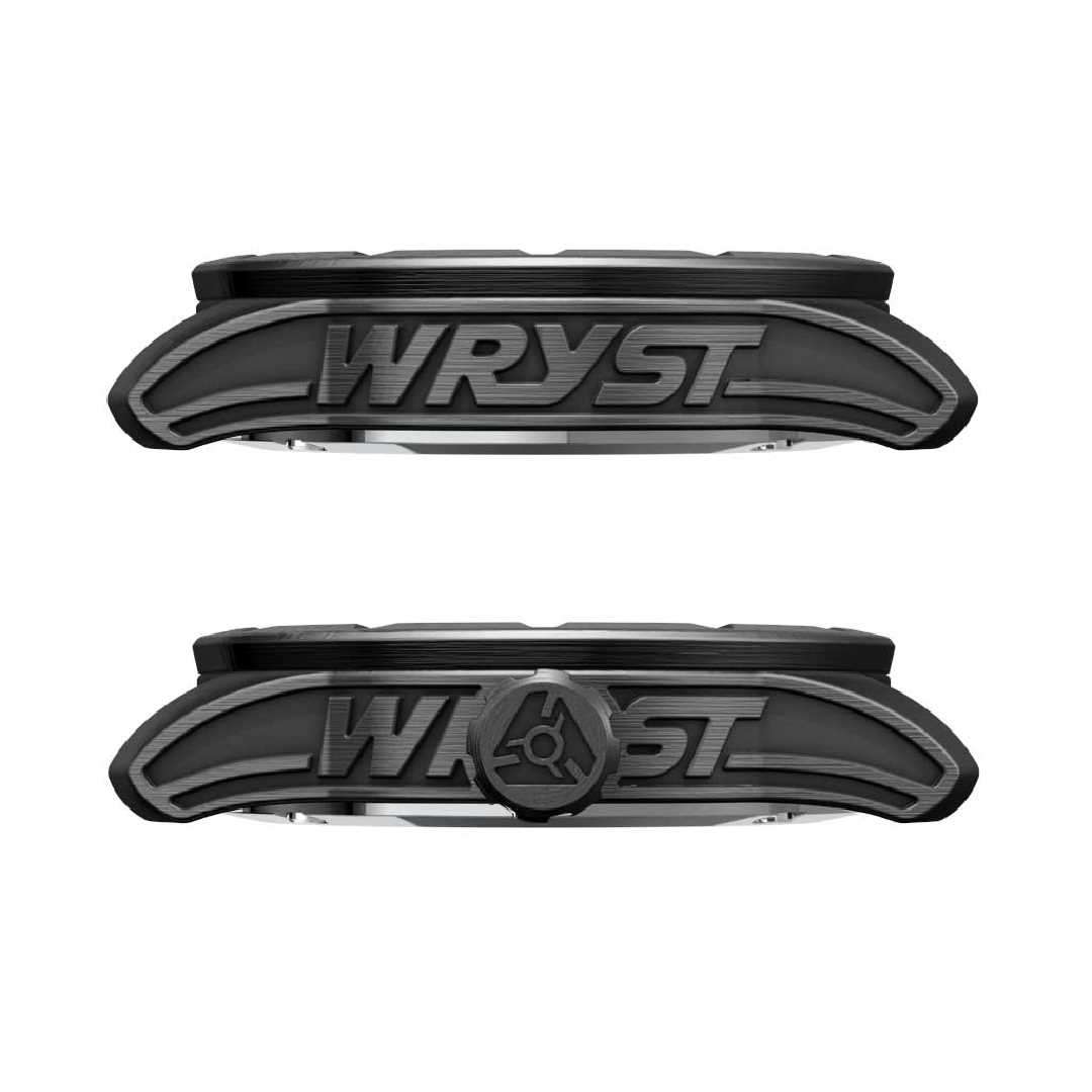 Engraved black DLC watch case side