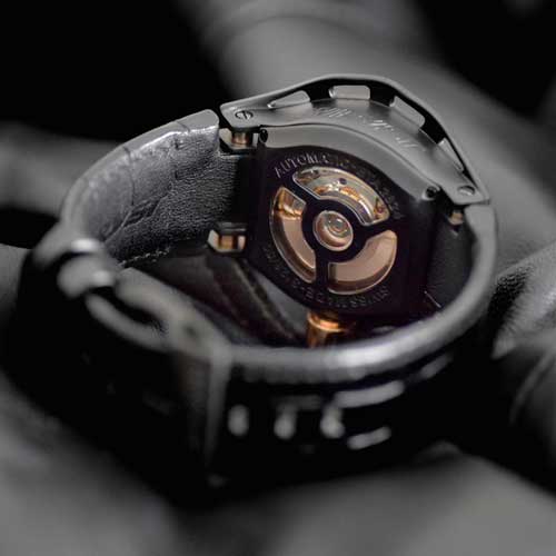 Black and Rose Gold Automatic Watch