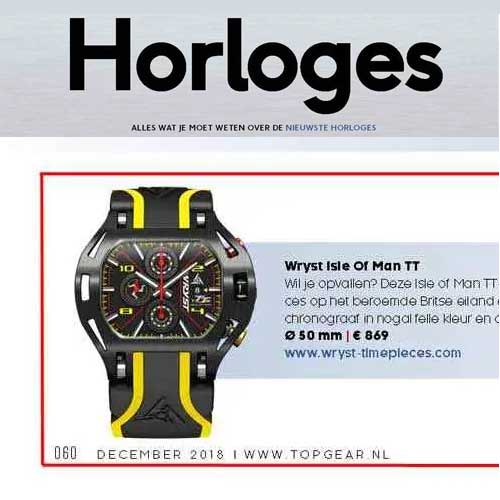 Wryst watches featured in top gear magazine