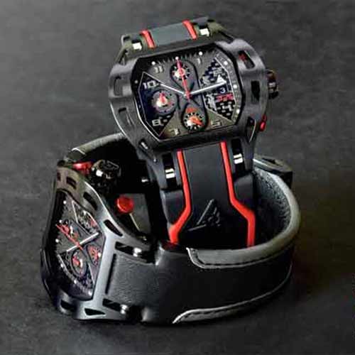 Reloj suizo de fibra de carbono para carreras de coches Wryst MS3