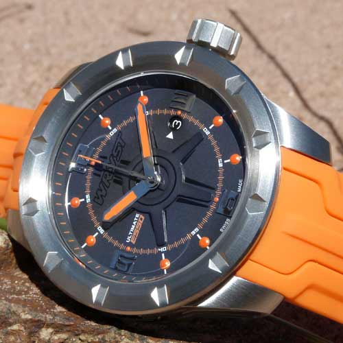 Orange wristwatch