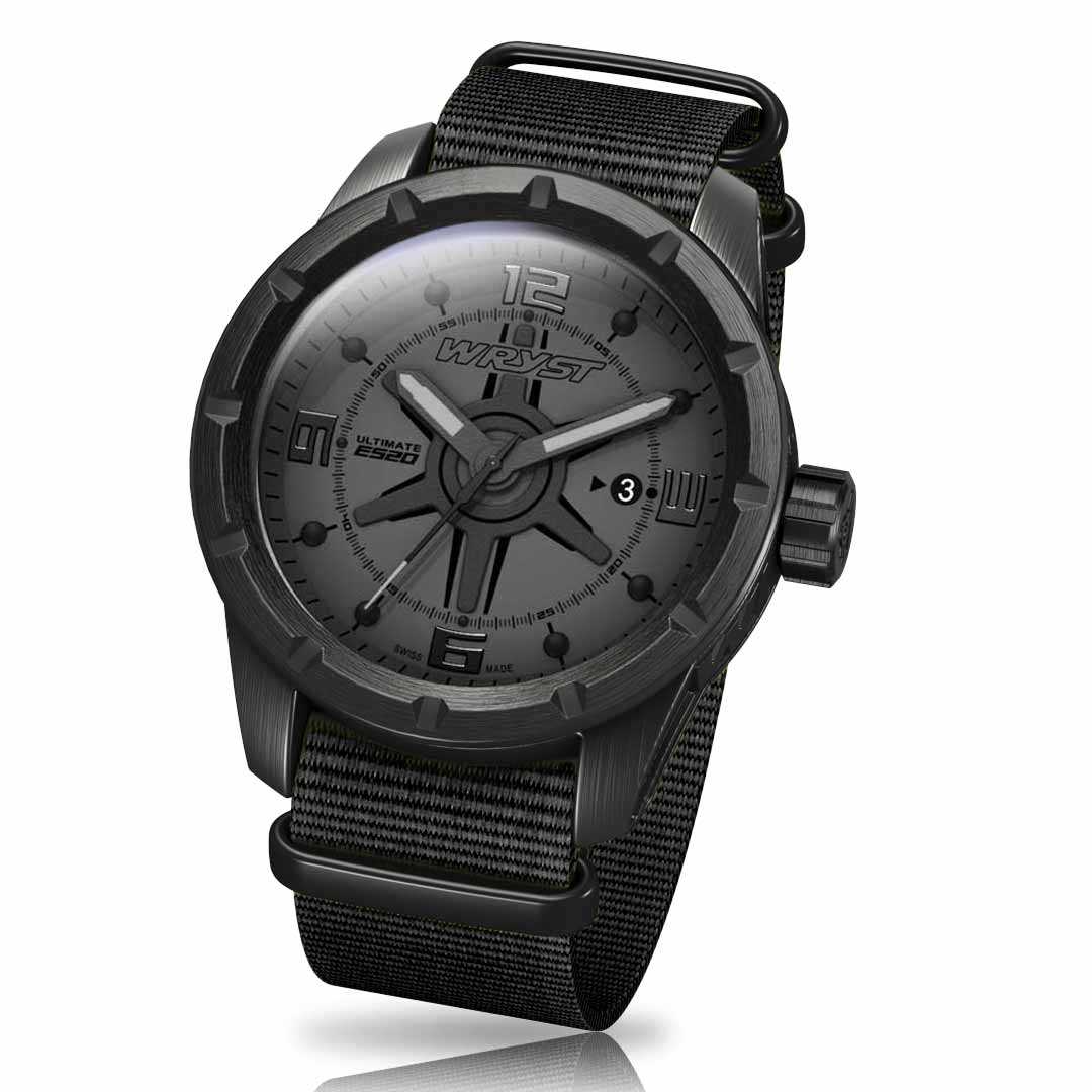 Black Watch Wryst with Sapphire Crystal and Black Nato Bracelet