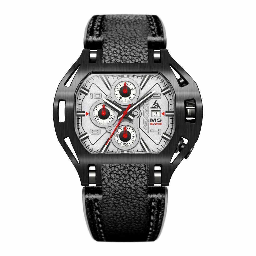 black white dial watches wryst ms620 with white face