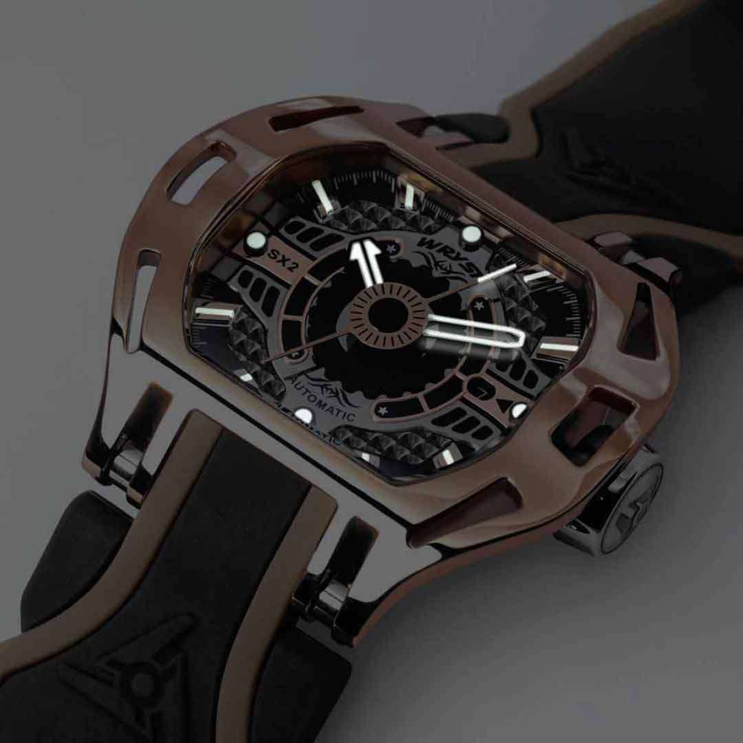 dial luminova of an automatic gold watch for men sx2