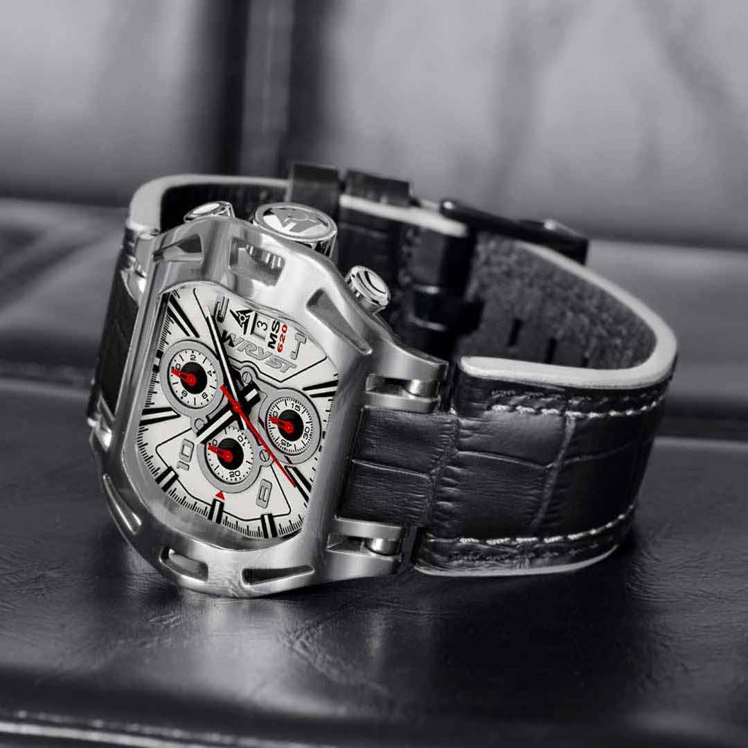 elegant swiss luxury leather watch for racing
