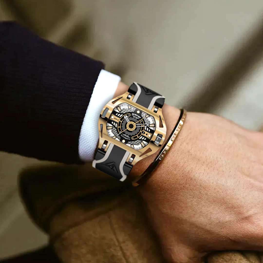 luxury automatic swiss gold watch wryst
