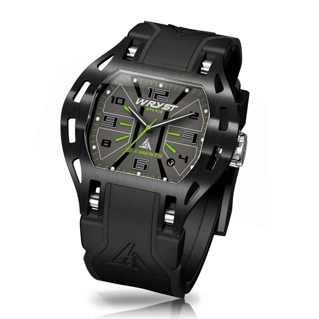 outdoor watches in black and green