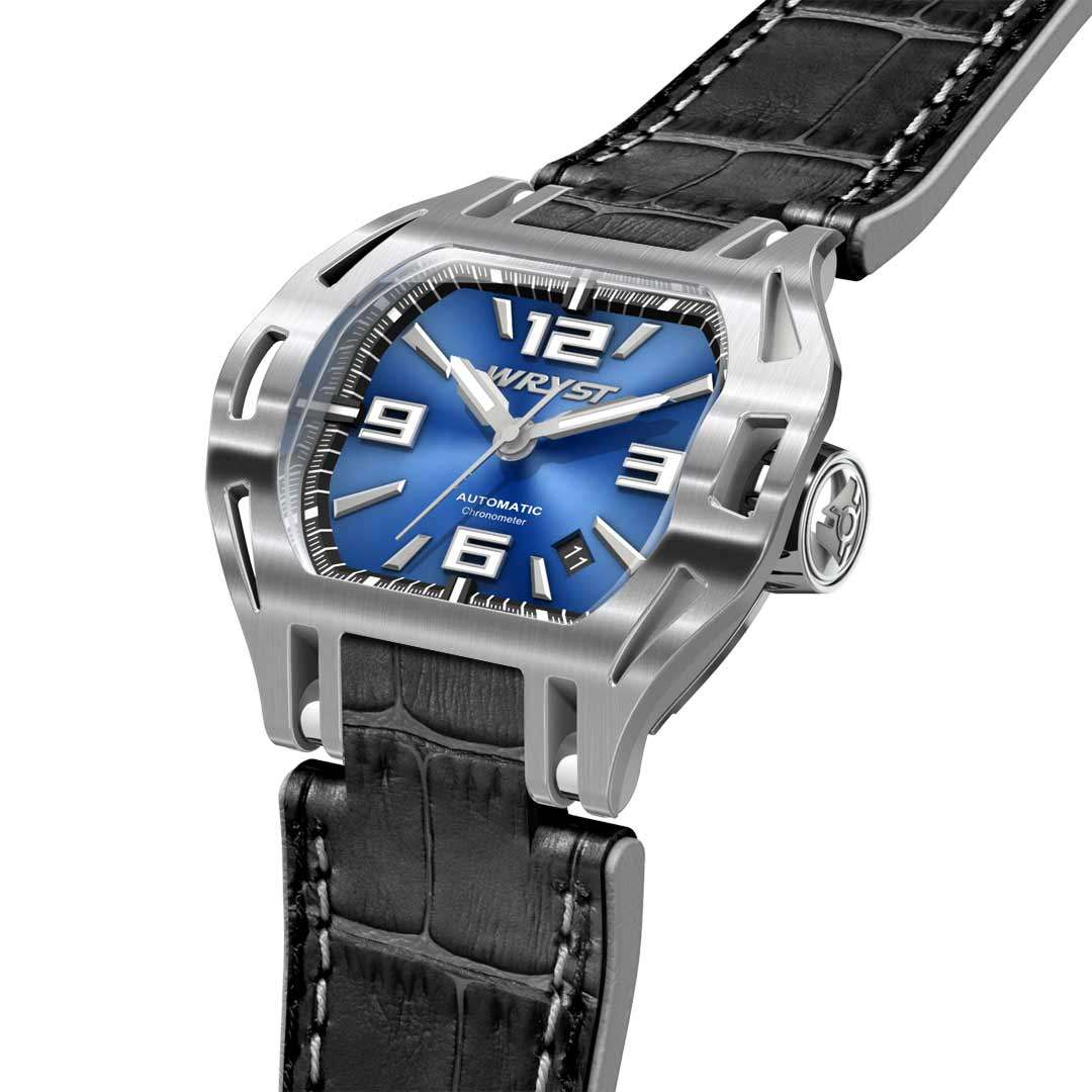 swiss luxury blue face automatic watch wryst sx7