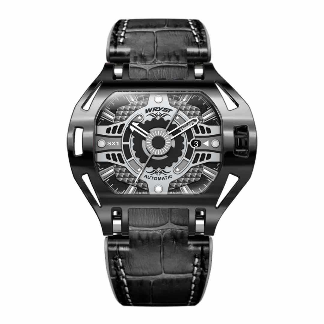 swiss mechanical watch racer wryst sx1 black dlc
