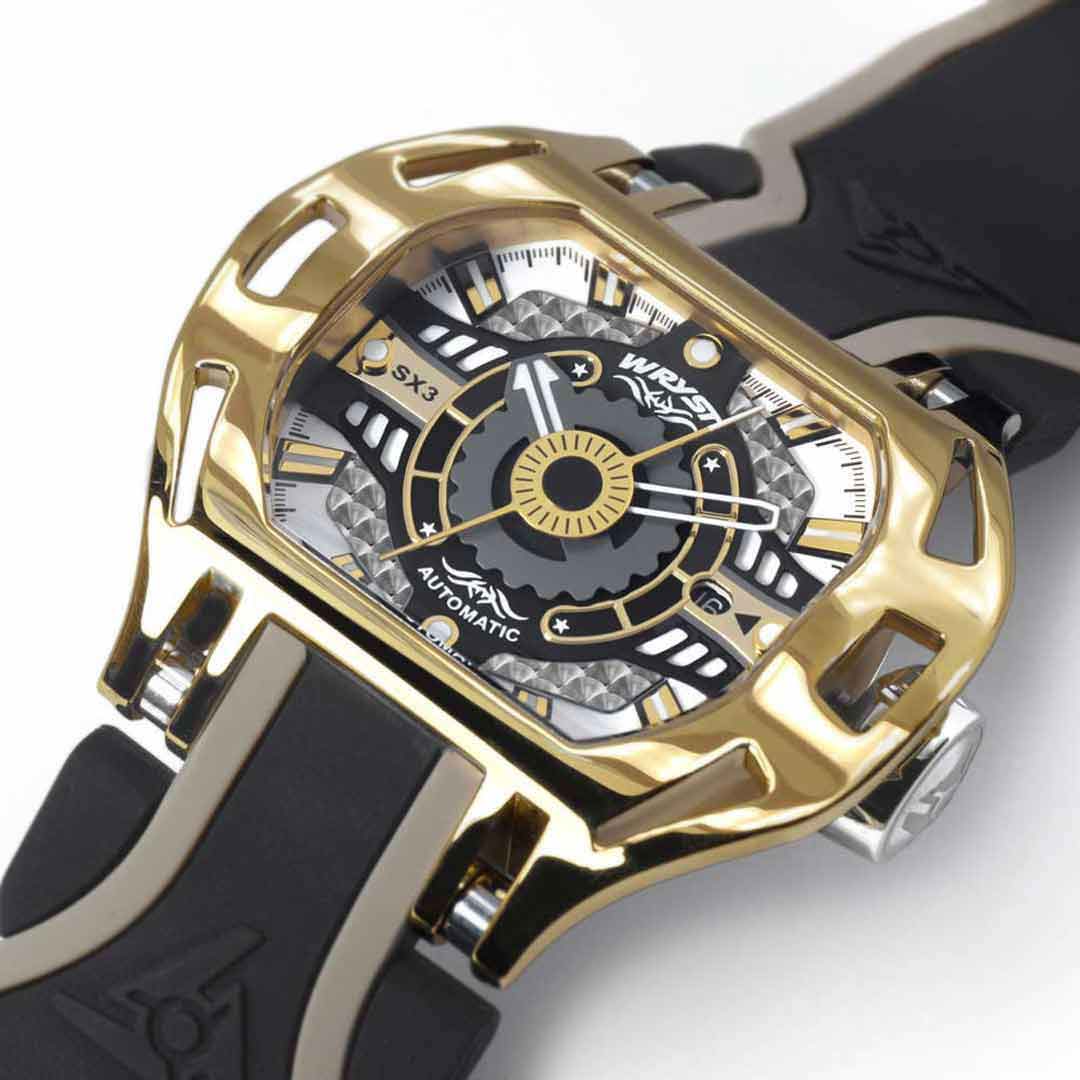 swiss mens gold automatic watch