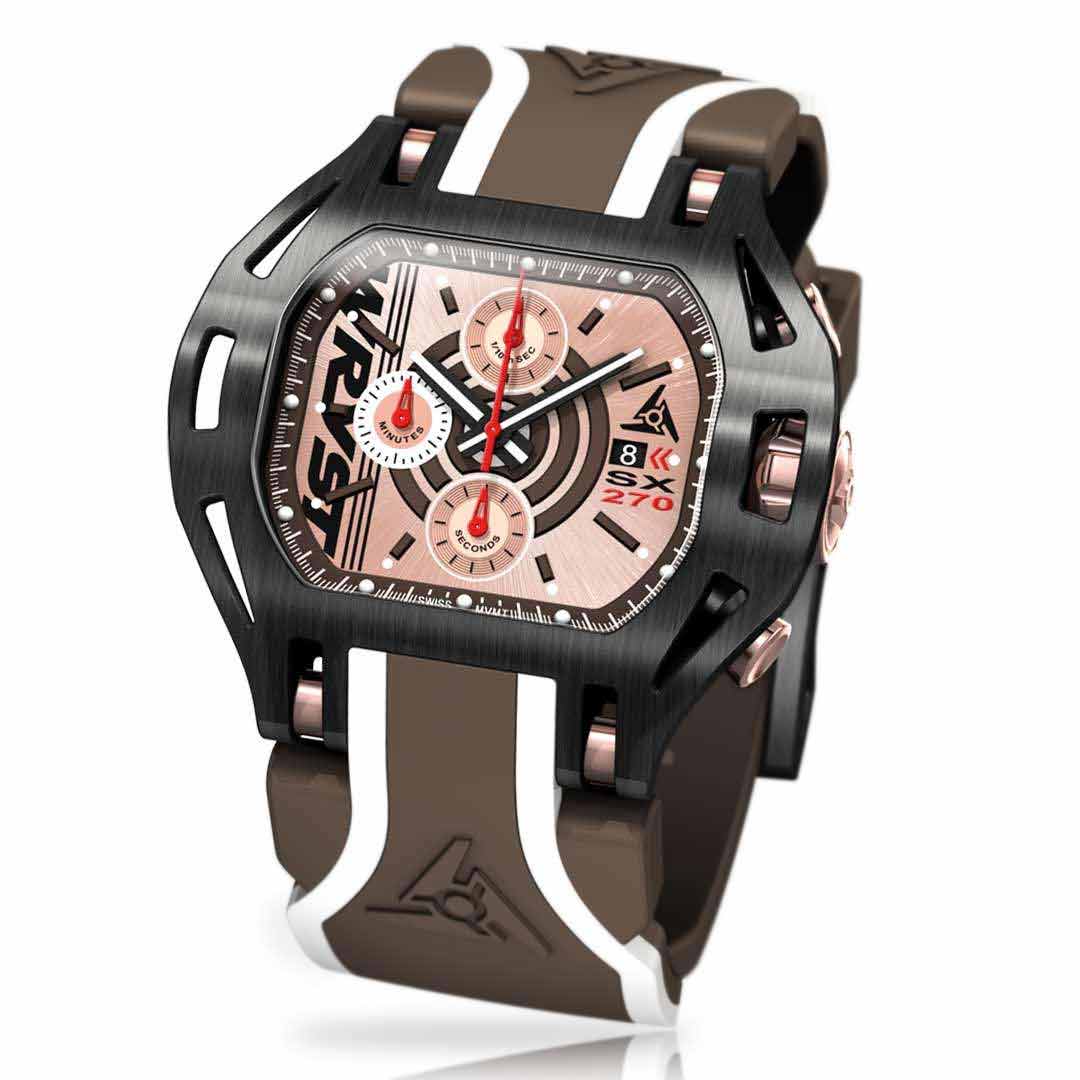 swiss mens rose gold watch sx270