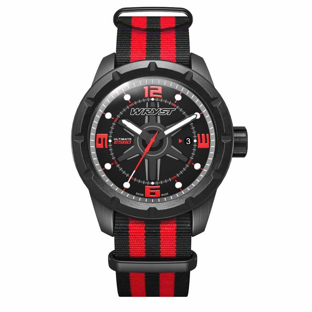 Wryst Ultimate Nato watch for men ES60 black and red colors