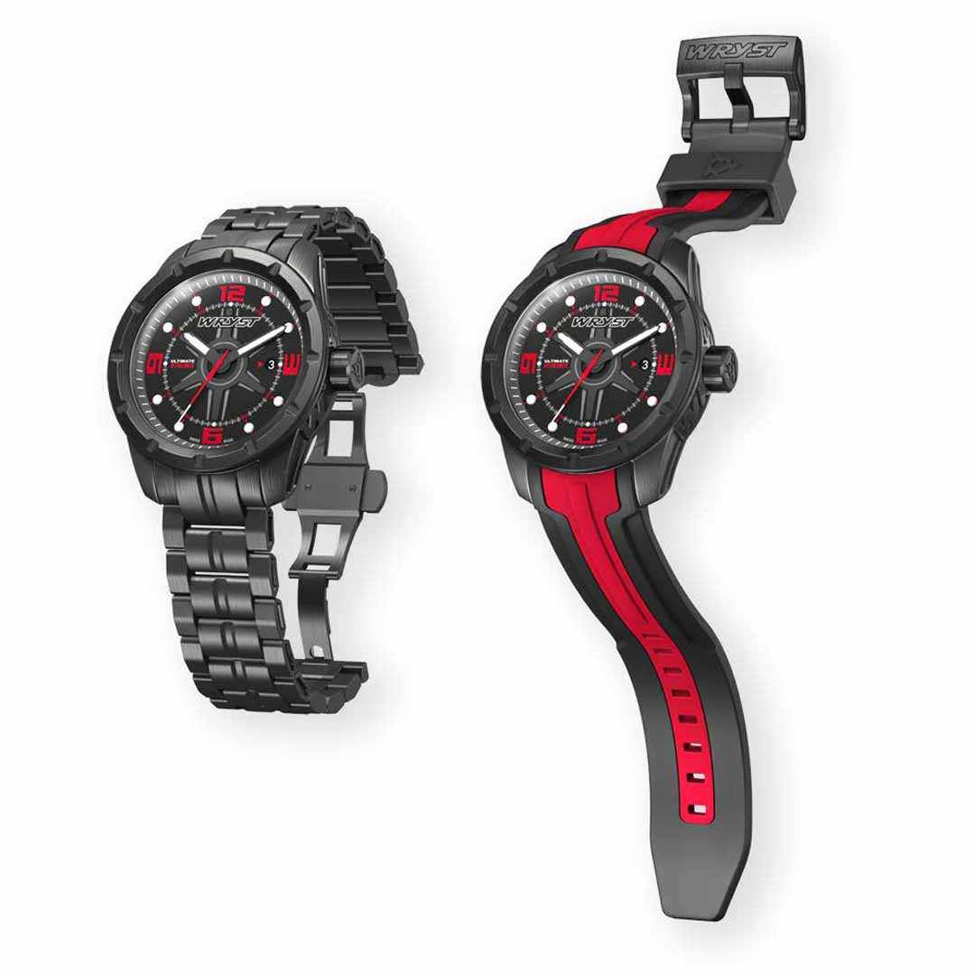 swiss watch with scrath resistant black dlc and sapphire crystal