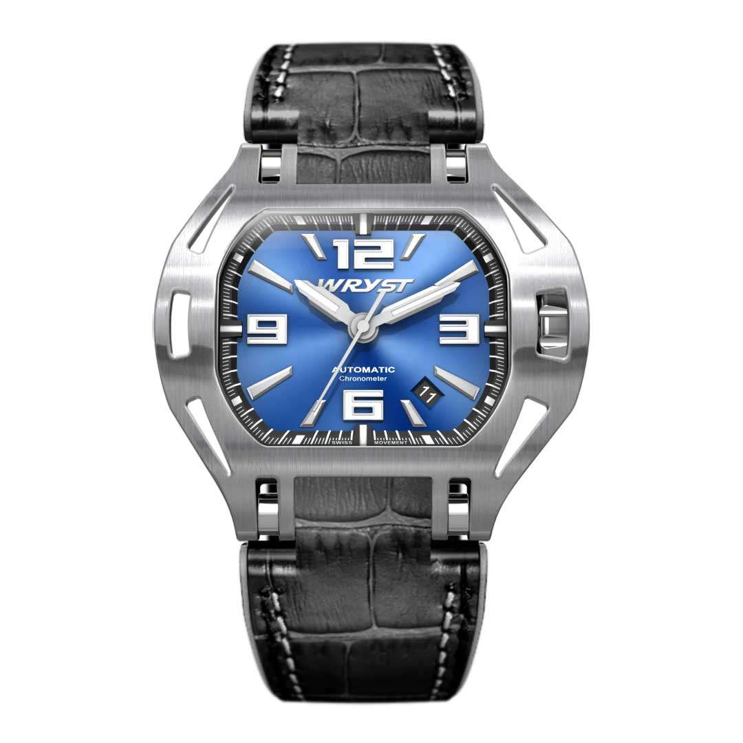 wryst automatic blue face watch sx7 limited edition