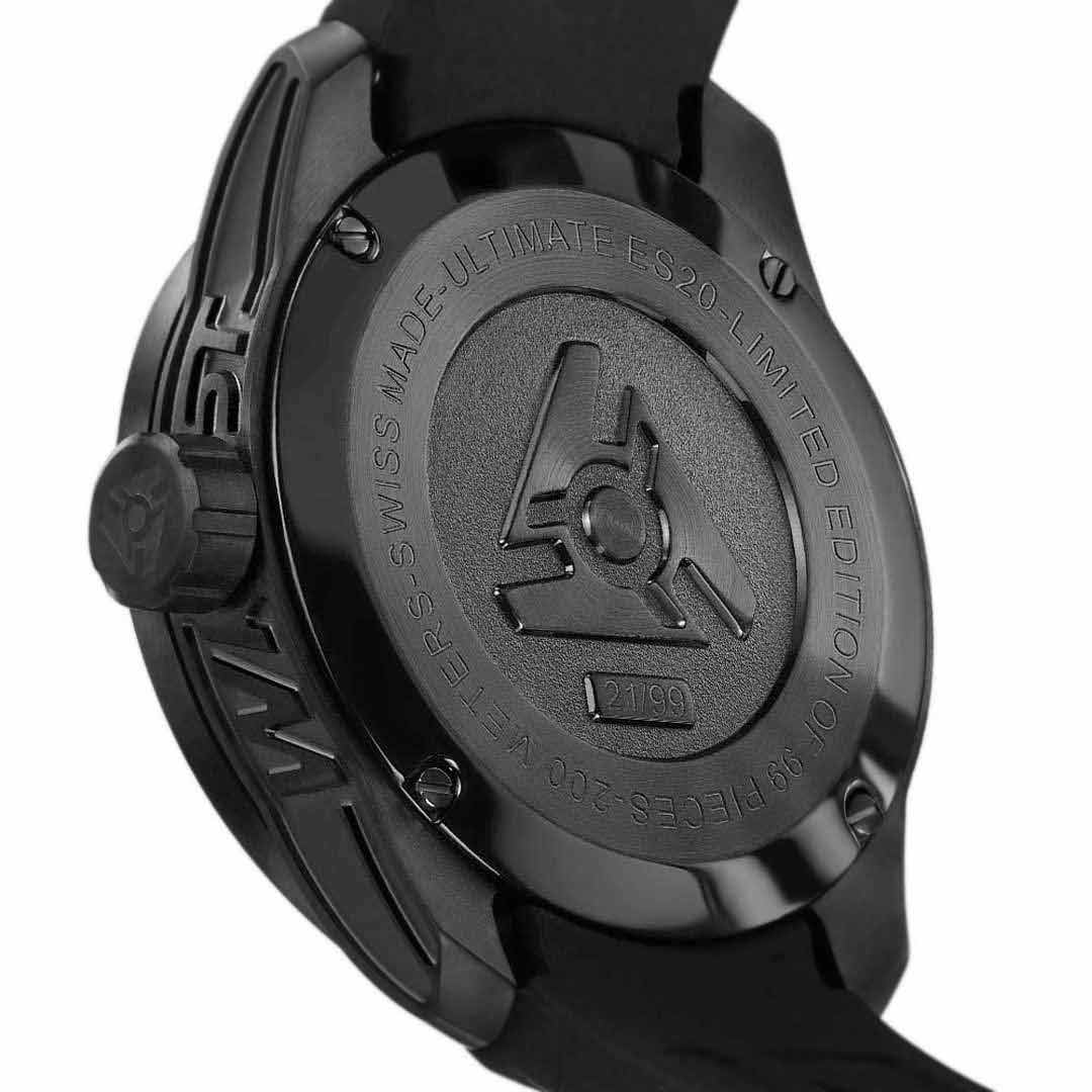 wryst dlc black watch case back