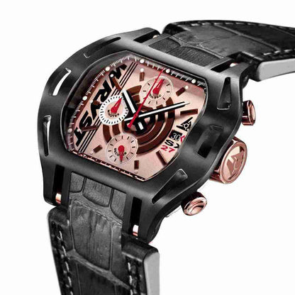 Wryst Force SX270-BL Swiss chronograph fitted with the handmade black alligator leather strap
