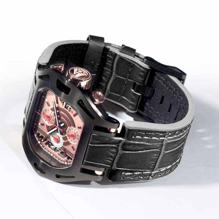 Montre Wryst noire et or
