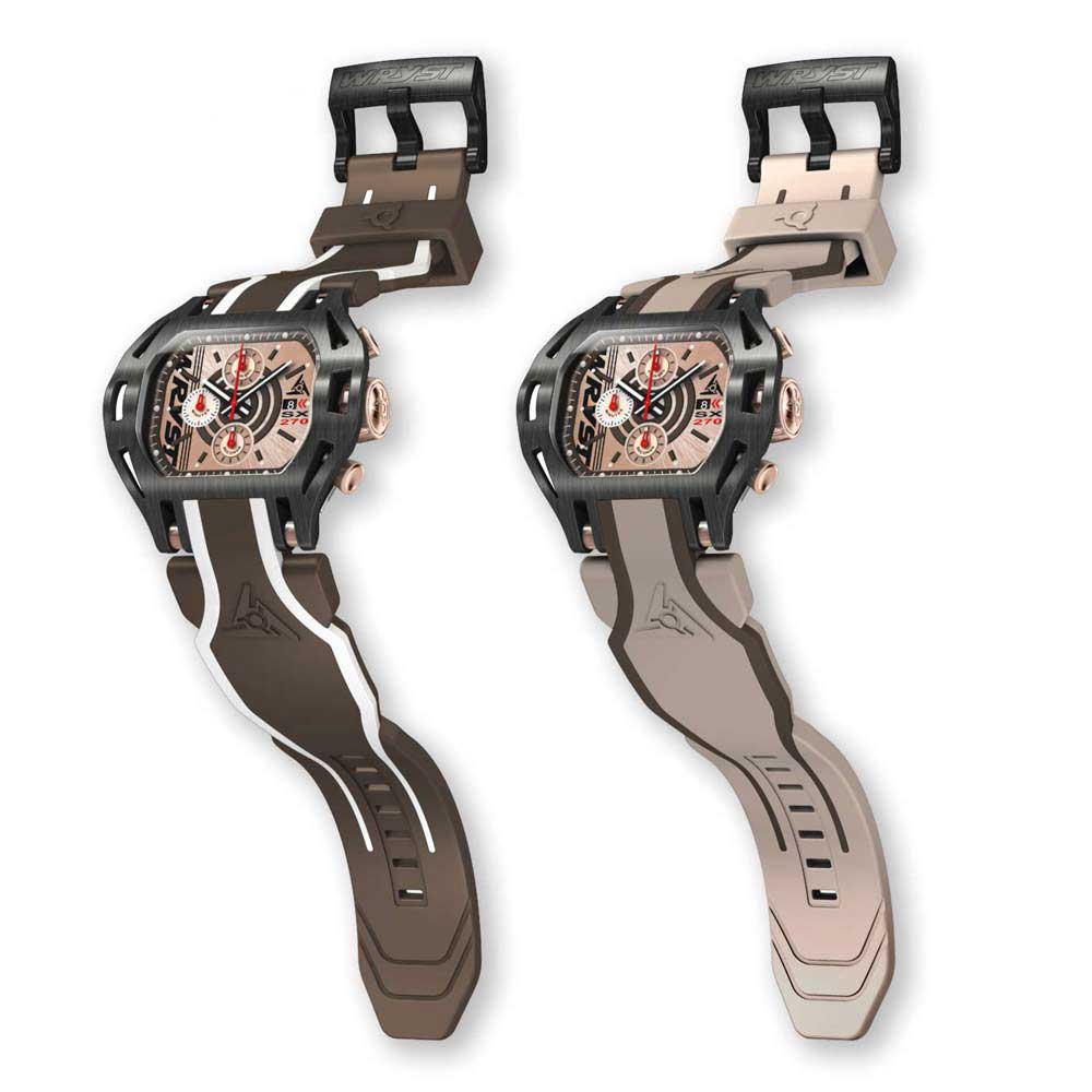 wryst sx270 black mens rose gold watch mokka bracelet